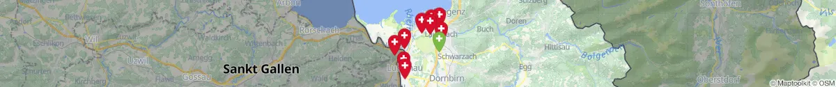 Kartenansicht für Apotheken-Notdienste in der Nähe von Fußach (Bregenz, Vorarlberg)